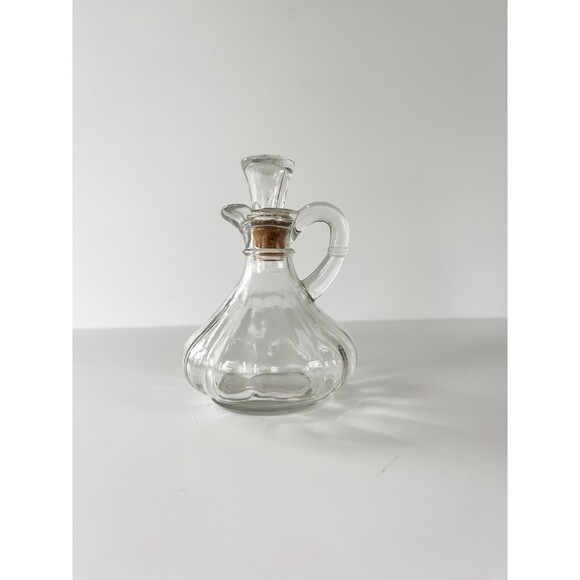 Anchor Hocking Other - Vintage 1950s Anchor Hocking Clear Glass Oil Vinegar Cruet Syrup Bottle  Stopper